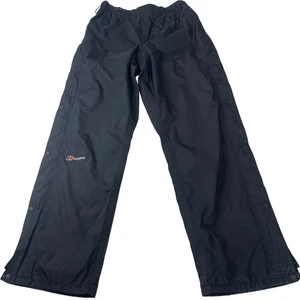 Berghaus Aquafoil Trousers Side Popper Waterproof Black Women's UK 14 - Picture 1 of 8