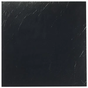 Nexus Self Adhesive 12-Inch Vinyl Floor Tiles, 20 Tiles - 12" x 12", Black Pa... - Picture 1 of 3