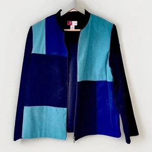 Giacca Blazer Y2K Patchwork Full Zip Taglie Forti 16W Collezione JM - Foto 1 di 4