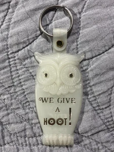 De colección We Give A Hoot! Llavero Búho Brilla en la Oscuridad Hanover Bank PA - Imagen 1 de 3