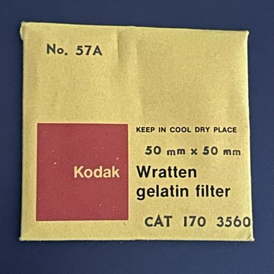 NOS Wratten  Kodak No 57A Gelatin Filter 2x2 inch (5.cm) - Image 1 of 2