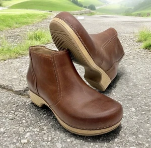 Dansko Barbara Damen Stiefel Gr. 36 braun Leder seitlicher Reißverschluss Stiefelette - Bild 1 von 14