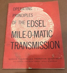1959 Edsel Mile-O-Matic Transmission Service Manual Ford M-E-L Division - Picture 1 of 11