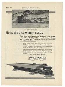 Mine & Smelter Supply Co. 1924 Anuncio: Escena de Wallace Idaho HECLA Mining Company - Imagen 1 de 1