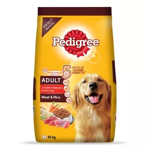 Pedigree cibo secco per cani adulti, carne e riso, confezione da 10 kg - Foto 1 di 5