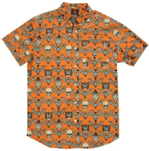 NEW Creepy Co. Beistle VINTAGE FRIGHT BUTTON-UP DRESS SHIRT XS or S Size Only - Picture 1 of 5