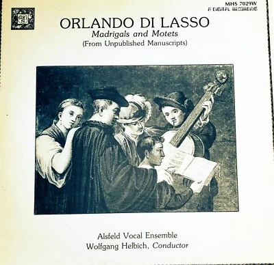 Orlando Di Lasso-Madrigals and Motets LP, 1994 MHS EXC+/MINT! - Image 1 of 3