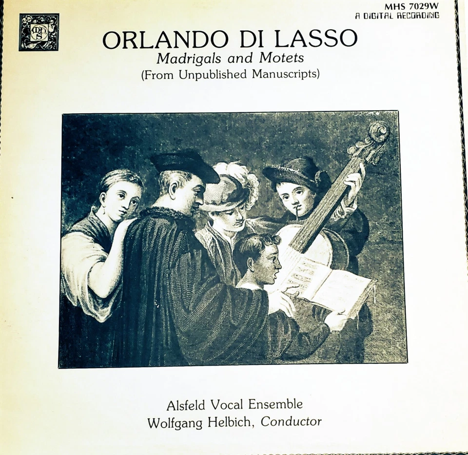 Orlando Di Lasso-Madrigals and Motets LP, 1994 MHS EXC+/MINT! - Image 1 of 3