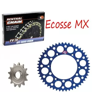 NEW Yamaha YZ250F Renthal O Chain And Sprocket Kit BLUE - Picture 1 of 1