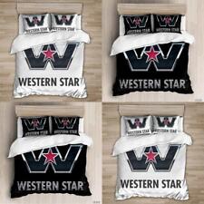 Western Star Black Quilt Duvet Cover Set Bed Linen Doona Cover Full Soft Bedding