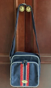 Red White Navy Blue Tommy Hilfiger Uptown Reporter Crossbody Bag with Medallion - Picture 1 of 7