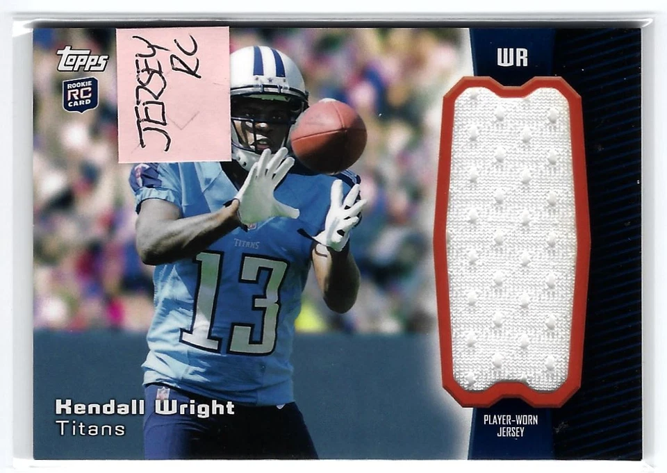 2012 Topps Rookie Relic Jumbos #RJR-KW Kendall Wright Rookie Jersey Tennessee - Image 1 of 2