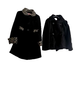 2 Copper Key Girls 6 and 7 Black Polyester Coats - Picture 1 of 11
