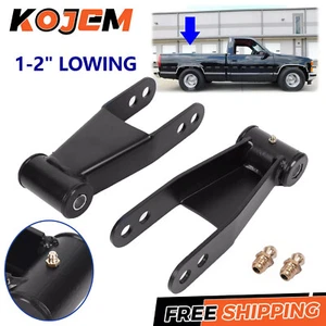 2'' Rear Drop Lowering Shackles Pair For 1988-2018 Chevy Silverado Sierra 1500 - Picture 1 of 15