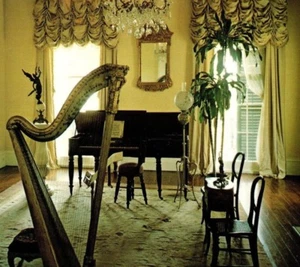 Music Room at Nottoway Plantation House White Castle Louisiana Vintage Postcard - Picture 1 of 3