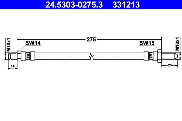 ATE 制动软管适用于 SAAB 90 900 I 8940819 — 第 1/1 张图片