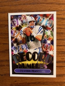 1999 Topps Record Numbers Peyton Manning #RN9 - Picture 1 of 2