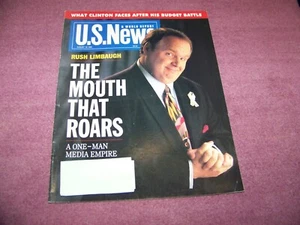 U.S. News Magazine Vintage 1993 "Rush Limbaugh The Mouth That Roars" - Picture 1 of 6