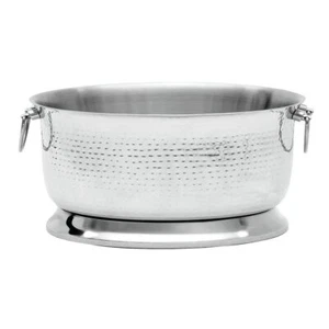 HUBERT Beverage Tub, Brushed Hammered Stainless Steel with Double Wall - Picture 1 of 3