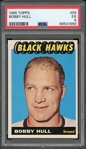 1965-66 Topps BOBBY HULL #59 PSA 5 Chicago Blackhawks HOF Star NHL Hockey GH01 - Picture 1 of 2