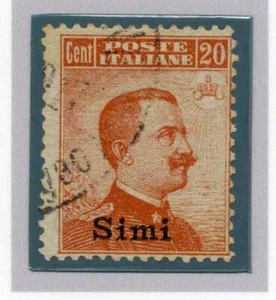 EGEO SIMI 1917 Vittorio Emanuele III tipo Michetti, senza filigrana 20 c. - Imagen 1 de 1
