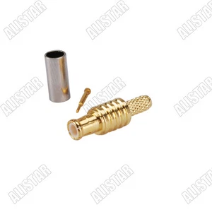 MCX Plug male straight Crimp Connector for RG316 RG179 RG174 LMR100 cable - Picture 1 of 3