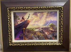 The Lion King Painting By Thomas Kinkade Signed By Artists Estate - Picture 1 of 3