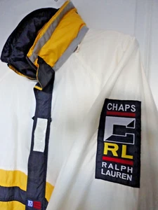 Vintage CHAPS X POLO RALPH LAUREN Spell Out Sailing Windbreaker Jacket 2XLT 90s - Picture 1 of 20