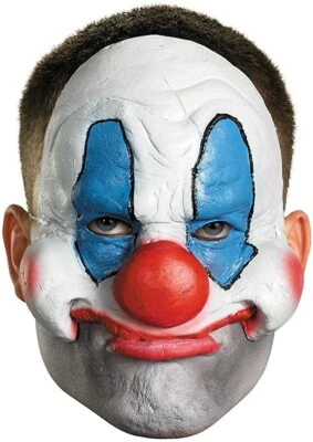 CREEPY CLOWN ADULT VINYL CHINLESS FACE MASK HALLOWEEN COSTUME ACCESSORY   - Image 1 of 2