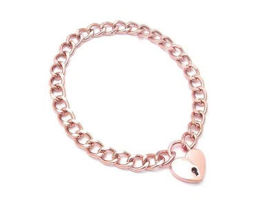 Розовое золото коренастый день воротник ошейник ожерелье с заказ гравировка любовь замок  - Изображение 1 из 4