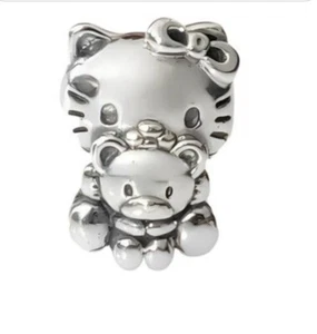 New Hello Kitty Sterling Silver Charm For Jewelry Bracelet - Picture 1 of 5