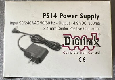Digitrax ~ New PS14 ~ PS-14 300ma 14 Volt Power Supply ~ UP5, BDL168, SE8C, UR92 - Image 1 of 2
