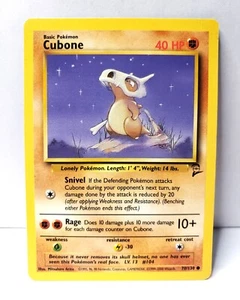 Pokémon TCG - CUBONE - 70/130 - Unlimited - WOTC - Base Set 2 (2000) - NM - Picture 1 of 1