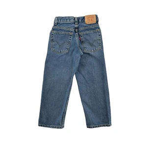 Levi’s 550 Boys Jeans Size 8 Reg 24x22 Blue Relaxed Fit Tapered Leg Cotton Denim - Picture 1 of 9