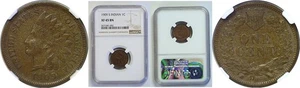 1909-S Indian Head Cent - NGC XF-45 - Picture 1 of 3