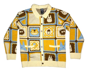 Our Universe Studio Ghibli My Neighbor Totoro Patchwork Knit Cardigan Large Nwt - Picture 1 of 6