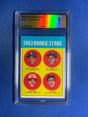 1963 Topps Baseball #537 Pete Rose novato MBA 5 Foto 1 de 2