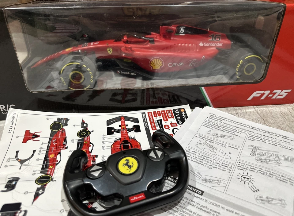 Authentic Licensed Rastar 1:12 Ferrari F1 75 Remote Control Car Formula 1 RC Car - Image 1 of 4
