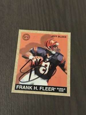 Tarjeta de fútbol americano Fleer Goudey #10 1997 Jeff Blake - autografiada firmada a mano Foto 1 de 2