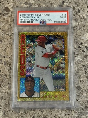 Ken Griffey Jr 2019 Topps Chrome Silver Pack Gold Refractor #’d/50 PSA 9 MINT - Image 1 of 2