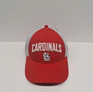 New Era Youth 9Forty St. Louis Cardinals MLB Red White Trucker Snapback Hat - Picture 1 of 8