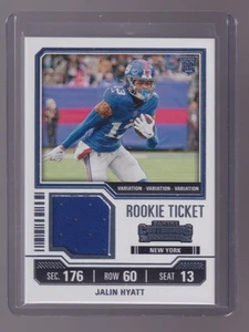 2023-24 Panini Contenders Jalin Hyatt RC #TS15V Rookie Ticket Swatches Variation - Picture 1 of 2