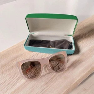 Gafas de sol Kate Spade Emmy Louis para mujer de diseñador rosa rubor cuadradas ojos de gato - Imagen 1 de 11