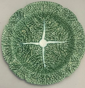 Vtg Bordallo Pinheiro Green Cabbage 7” Salad Plate 768/F Portugal $0 USA Shippin - Picture 1 of 4