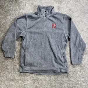 Nebraska Cornhuskers 1/4 Zip Jacke Large Team Starter grau Fleecepullover - Bild 1 von 10