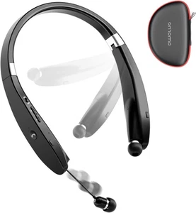 Faltbare Bluetooth Kopfhörer Kabellos Nackenbügel Headset mit Einziehbarem Ohrhörer... - Bild 1 von 7