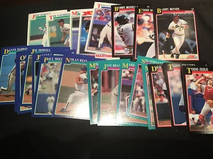 A LOT OF APPROX 27 1991 SCORES: STARS, BONDS, NOLAN RYAN, MOLITOR, ZEILE, MURRAY - Picture 1 of 2