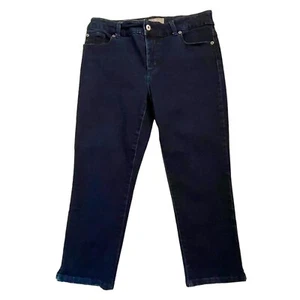 Chicos So Slimming Womens Size Small Dark Blue Denim Capri Jeans - Picture 1 of 10