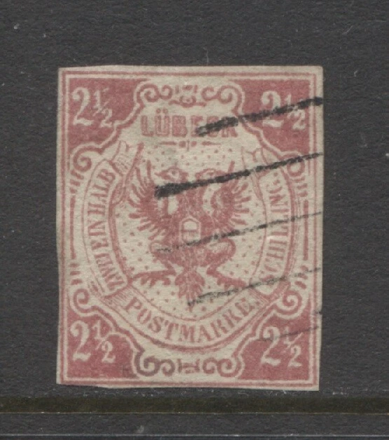 Germany States  1859 LÜBECK  2½ Schilling issue used, $ 1403.00 - Image 1 of 1