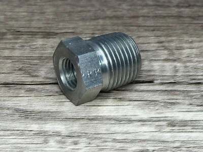 PARKER 1/2X1/4PTR-S, PIPE THREAD REDUCER, STEEL, 1/2" NMPT X 1/4" NFPT - Image 1 of 3